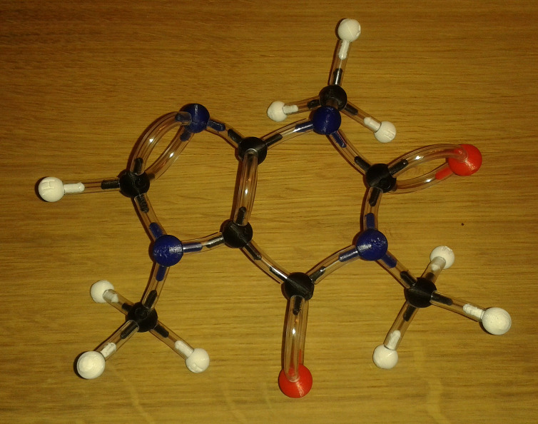 3D printed Caffeine molecule